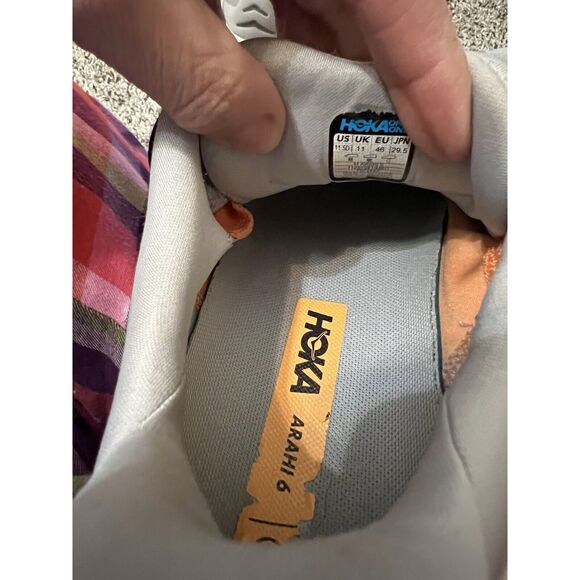 Hoka Arahi 6 Mens Size 11.5 D Shoes Road Running Distance Trainers Grey Black - Picture 8 of 8